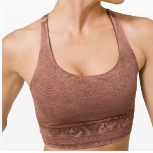 NWT lululemon energy bra long line ice dye brown earth